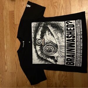Hell star 1:1 100%cotton Black Graphic Tee with Eye Design